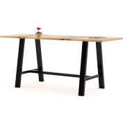 KFI Urban Loft Wood Table with Steel Frame - 96"W x 42"D x 41"H - Natural - Midtown Collection