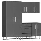Ulti-MATE Garage 2 Series 5-Piece Cabinet Set 130" x 21" x 80" Gray