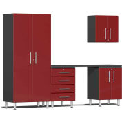 Ulti-MATE Garage 2 Series 5-Piece Cabinet Set 106.5" x 21" x 80" Red
