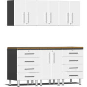 Ulti-MATE Garage 2 Series 7-Piece Cabinet Set 71" x 21" x 80" White