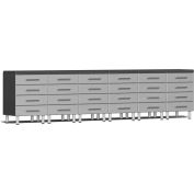 Ulti-MATE Garage 2 Series 8-Piece Cabinet Set 141" x 21" x 36.5" Silver