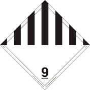 LabelMaster® IPV29 Miscellaneous Dangerous Goods Placard, Wordless, Permanent Vinyl, 25/Pack