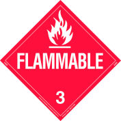 LabelMaster® Z-EZ2 Flammable Liquid Placard, Worded, Removable Vinyl, 25/Pack