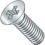 8-32X1 1/4 Phillips Flat Machine Screw Fully Threaded Zinc, Pkg of 5000