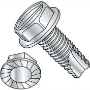 5/16-18X3/4 Slot Indent Hex Washer Serrated Thread Cutting Screw Type 23 Full Thread ZincBak 1500pcs