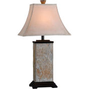Kenroy Lighting, Bennington Table Lamp, 31202, Natural Slate Finish, Slate, 10"L