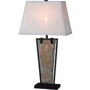 Kenroy Lighting, Free Fall Table Lamp, 32227SL, Natural Slate Finish, Slate, 12"L