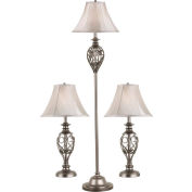 Kenroy Lighting, Cerise 3-Pack, 80007SIL, Silver Finish, Metal, 14"L