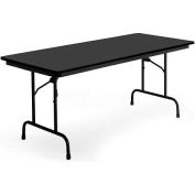 KI Folding Table - Laminate - 36"W x 96"L - Graphite Nebula - Premier Series