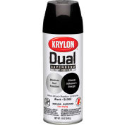 Krylon Dual Paint & Primer Aerosol 12 Oz. Gloss Black - K08801001 - Pkg Qty 6