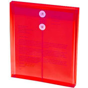Smead Ultracolor Expandable Poly String Tie Top Load Envelopes, 8-1/2"W x 11"H, Red, Pack of 5