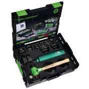 Kukko Bearing Fitting Kit, 3/8" To 2" Dia, 33 Impact Rings, 3 Strike Pipes & Hammer