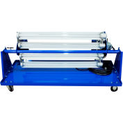 Larson Electronics EPLC-48-4L-LED-HV-5600K, Expl Proof LED Lights on Cart w/Wheels, 4', 4 LED lamps