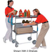 Lakeside® 7010 HD Ergo-One Stainless 2 Shelf Cart 35 x 18 x 46 700 Lb Cap