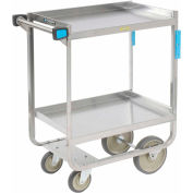 Lakeside® 725 Guard Rail Stainless 2 Shelf Cart 32 x 19 x 34 700 Lb Cap