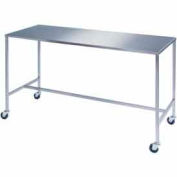 Lakeside® 8393 Stainless Steel H-Brace Instrument Table - 48"L x 24"W x 34"H