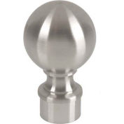 Lavi Industries, Ball Finial, for 1.5" Tubing, Satin Stainless Steel