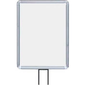 Lavi Industries, Vertical Fixed Sign Frame, 50-1131F12V-S/CL, 11" x 14", For 13' Posts, Chrome