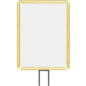 Lavi Industries, Vertical Fixed Sign Frame, 50-1131F12V-S/GD, 11" x 14", For 13' Posts, Gold