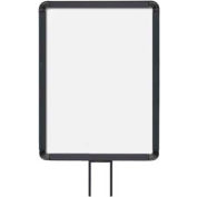 Lavi Industries, Vertical Fixed Sign Frame, 50-1131F12V-S/MB, 11" x 14", For 13' Posts, Matte Black