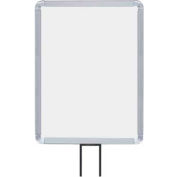 Lavi Industries, Vertical Fixed Sign Frame, 50-1131F12V-S/SA, 11" x 14", For 13' Posts, Satin