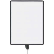 Lavi Industries, Vertical Drum Top Post Sign Frame, 50-1136DV/MB, 22" x 28", Matte Black