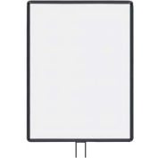 Lavi Industries, Vertical Fixed Sign Frame, 50-1136F7V/MB, 22" x 28", For 7' Posts, Matte Black