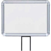 Lavi Industries, Horizontal Fixed Sign Frame, 50-1141F12H/CL, 8.5" x 11", Unslotted, Chrome