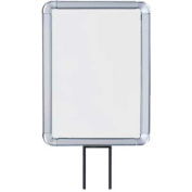 Lavi Industries, Vertical Fixed Sign Frame, 50-1141F12V/CL, 8.5" x 11", For 13' Posts, Chrome