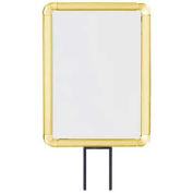 Lavi Industries, Vertical Fixed Sign Frame, 50-1141F12V/GD, 8.5" x 11", For 13' Posts, Gold