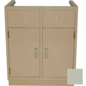 Lab Base Cabinet 35"W x 22-1/2"D x 35-3/4"H, Louvered Panels W/2 Cupboard Doors, Champagne
