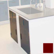 Lab Base Cabinet Sink Base 58"W x 22-1/2"D x 35-3/4"H, Louvered Panels W/2 Cupboard Doors, Burgundy
