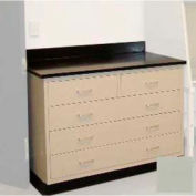 Lab Base Cabinet 35"W x 22-1/2"D x 35-3/4"H, 2 Drawers & 3 Full Width Drawers, Champagne