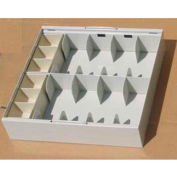Fenco Steel Cash Tray P-11 - 8 Currency Compartments And 6 Coin Compartments 15"W x 15"D x 3-5/16"H