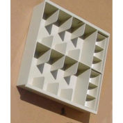 Fenco Plastic Cash Tray P-40 - 8 Currency Compartments & 6 Coin Compartments 15"W x 15"D x 3-5/16"H