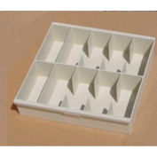 Fenco Plastic Cash Tray P-41 - 10 Currency Compartments 15"W x 15"D x 3-5/16"H Champagne