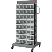 Luxor Modular Classroom Storage Cabinet - 4 Stacked Modules with 12 Large Bins