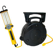 Lind Equipment 8050-DPL 50' 16/3 SJTW Cable Reel, Dpl 26W CFL Work Light With 9A Outlet