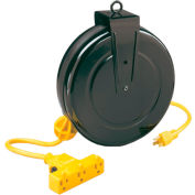 Lind Equipment LE2630B14 30' 14/3 SJT Cable Reel, 13A Triple Outlet
