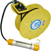 Lind Equipment LE9530143F1 30Ft 16/3 SOW Cable Cord Reel W/ Flurescent Hand Lamp