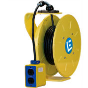 Lind Equipment LE9530143QB1 30Ft 14/3 SOW Cable Cord Reel W/ 15A Quad Box