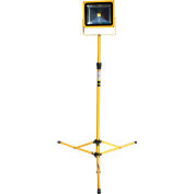 Lind Equipment LE965LEDC-TR Battery Powered Portable Heavy-Duty LED Flood Light - 30W, 4-8' Tripod