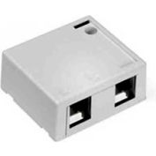 Leviton 41089-2WP QuickPort Surface Mount Housing, 2-Port, White - Pkg Qty 56
