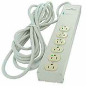 Leviton 5300-H15 15a Surge Strip, 6-Outlet, Hosp. Grade Components, 15-Ft Cord - Min Qty 2