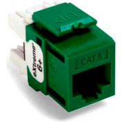Leviton 61110-Rv6 Extreme 6+ Quickport Connector, Cat 6, Green
