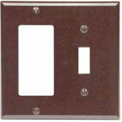 Leviton 80405-E 2-Gang 1-Toggle 1-Decora/GFCI Device Combo, Standard, Black