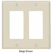 Leviton 80409-E 2-Gang Decora/GFCI Device Decora, Standard, Thermoset, Black