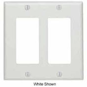 Leviton 80409-NT 2-Gang Standard Size Nylon, 2-Decora, Light Almond - Pkg Qty 25