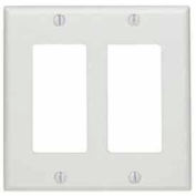 Leviton 80409-W 2-Gang Decora/GFCI Device Decora, Standard, Thermoset, White - Pkg Qty 25