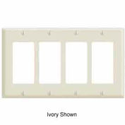 Leviton 80412-N 4-Gang Decora/GFCI Device Decora, Standard, Thermoset, Brown
